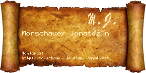 Morschauer Jonatán névjegykártya